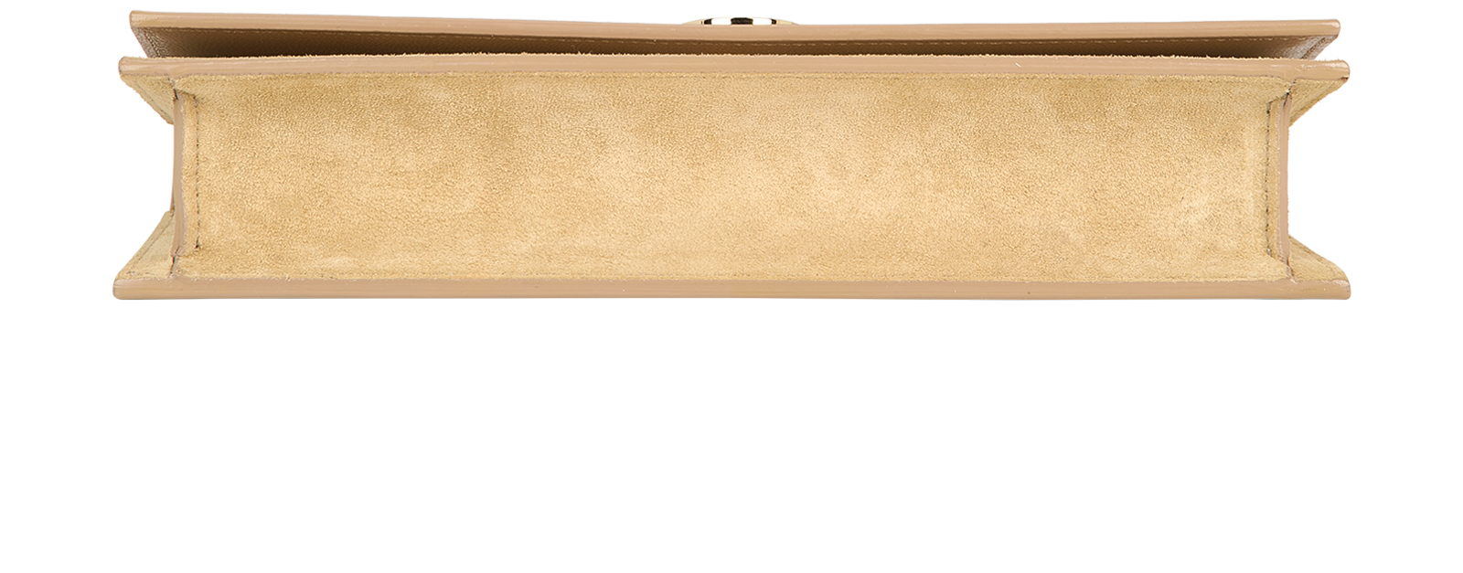 Fie Chain Clutch, &pound;250, Handbags, Beige, Patent Leather/Suede, Top view